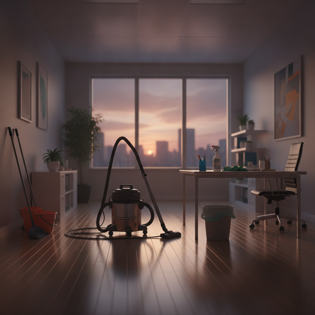 Office Cleaning - No Face and No Text